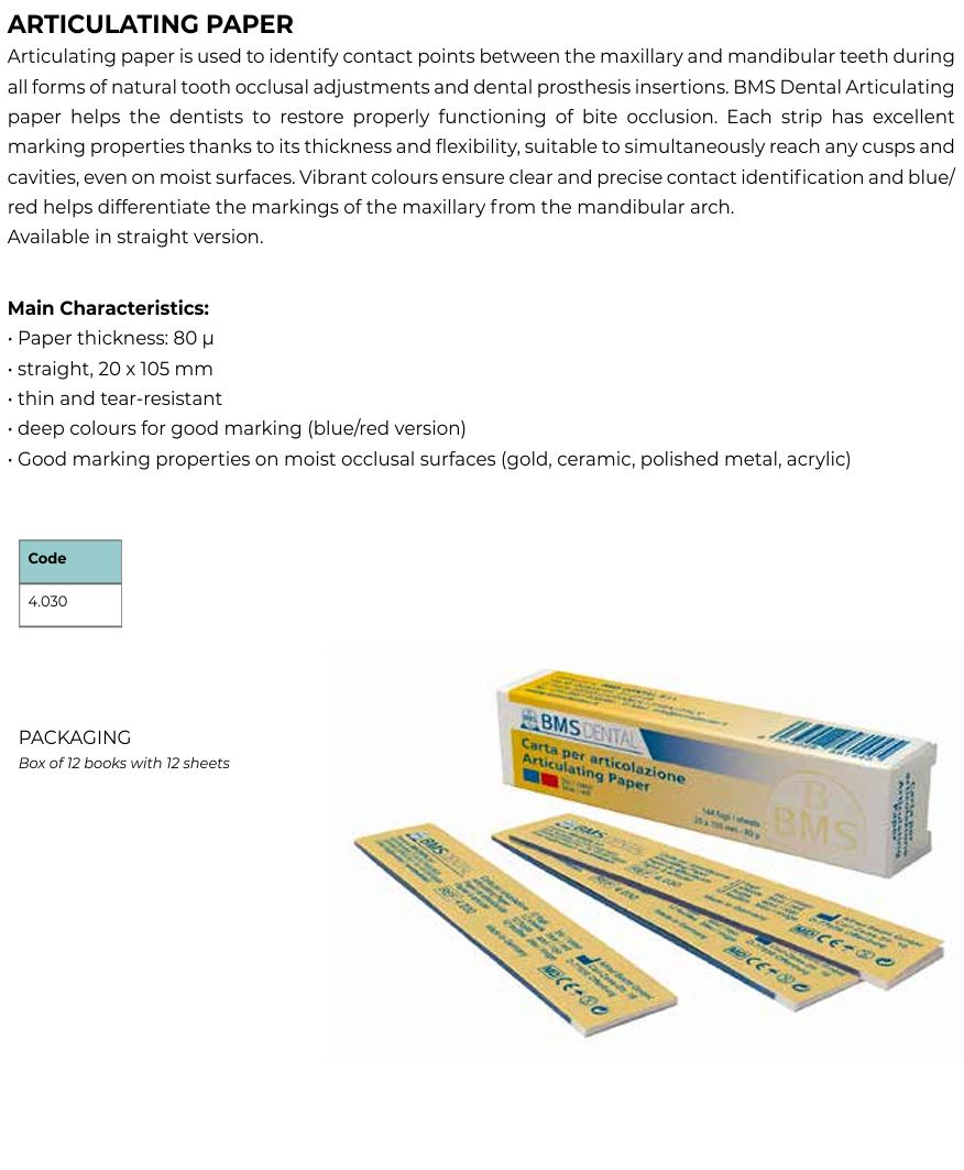 کاتالوگ اطلاعات ARTICULATING PAPER BMS